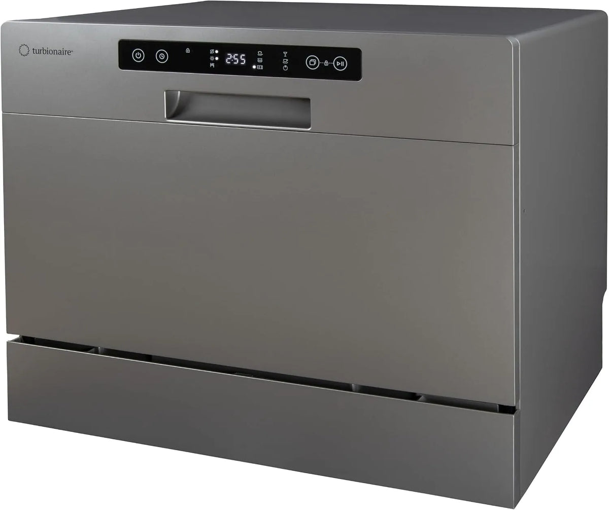Lavastoviglie TPDSAVA6CTG, 55 cm, 6 programmi, classe energetica D, grigio, lavaggio 360°, 6 coperti, Lavastoviglie compatta Turbionaire AVA 6