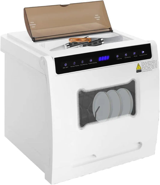 Dell Lavastoviglie, 6 programmi, portatile, temperatura 'acqua 72°C per lavare stoviglie, pulizia con rotazione a 360°, mini lavastoviglie