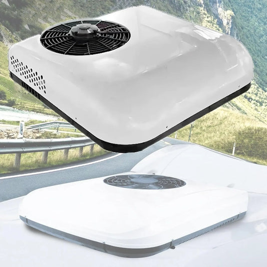 Condizionatore White-12V, 12 V, bianco, Unità CC Facile Da Installare Per Camper, Condizionatore D'Aria Per Tetto Rv 2 In 1 Tutto In Uno Non