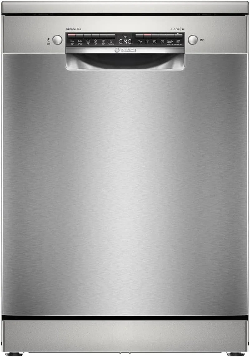 Bosch Serie 4 SMS4EMI06E Lavastoviglie, 60 cm, libera installazione, acciaio inox, argento, Silver Inox, lavastoviglie indipendente