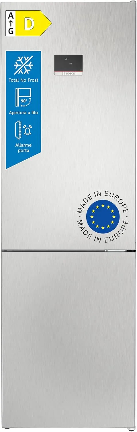 Bosch Serie 4 KGN367LDF Frigorifero, 186x60cm, classe energetica D, No Frost, argento