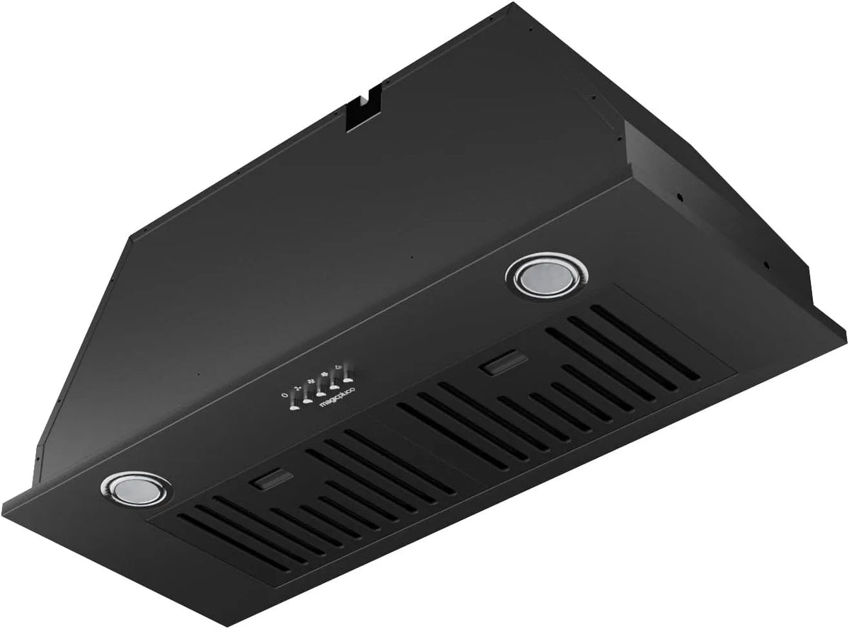 Cappa aspirante, 30 pollici, cappa da cucina, da incasso, 3 livelli, nero, Cabrio con cappa da 600 CFM con luce LED luminosa, olandese