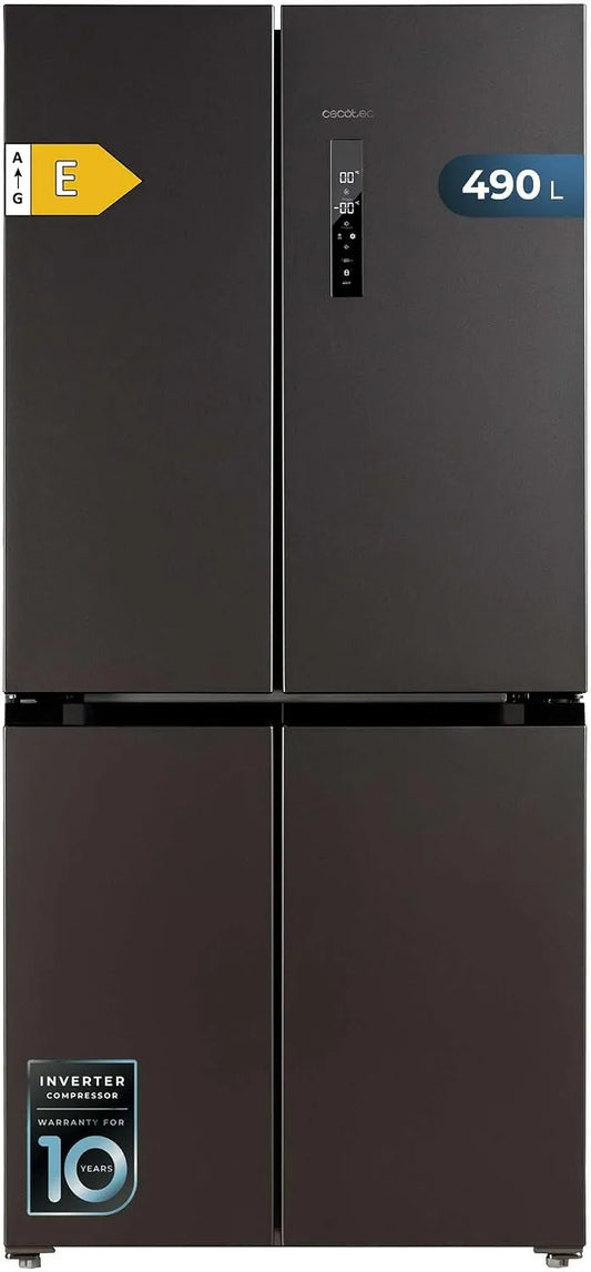 Cecotec Frigorifero, 490 L, No Frost, Inverter, Fast Cooling e Fast Freezing, 183 cm di altezza, 91 cm di larghezza, Total NoFrost, basso consumo
