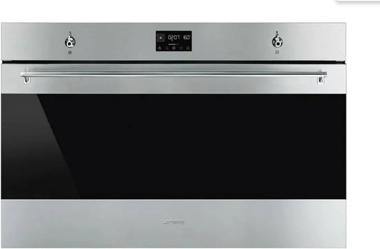 Smeg SFP9302TX Forno elettrico, 90 Cm, 115 L, classe energetica E, acciaio inox, Inox Antimpronta, 115L, Termoventilato, Tripla ventola, Pirolitico