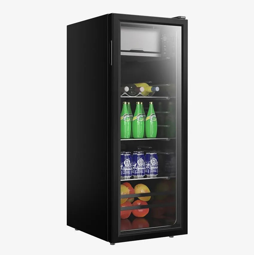 Cantinetta vino, 128 L, frigo vino, Generico SC-128, portatile, esterno, vano congelatore, 128L Mini Glass Door Refrigerator, Portable for Home