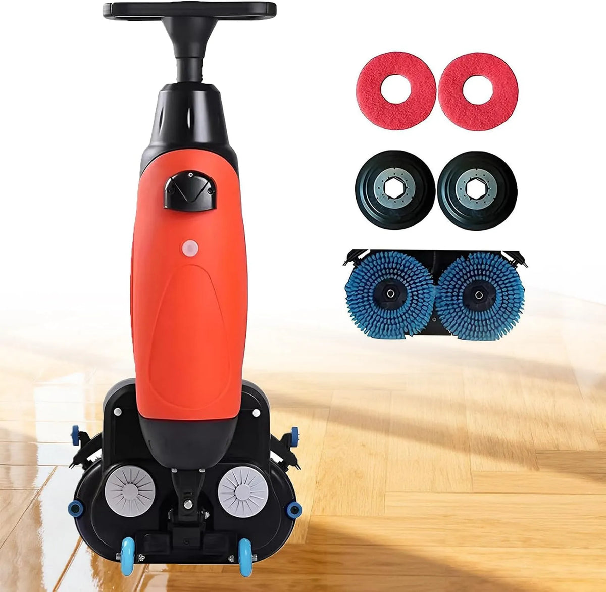Lavasciuga rosso-15, 43 cm, lavatrice, asciugatrice, portatile, professionale, per pavimenti in piastrelle