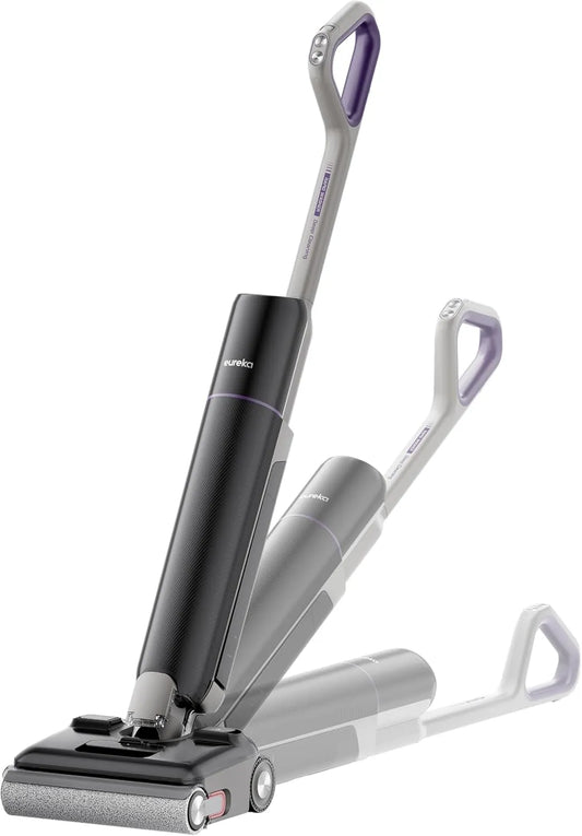 Lavasciuga 24000Pa, 13, 7cm, lavatrice, asciugatrice, Autonomia 60 Min, EUREKA FloorShine 830 Aspirapolvere Lavapavimenti, Bordi su 3 Lati