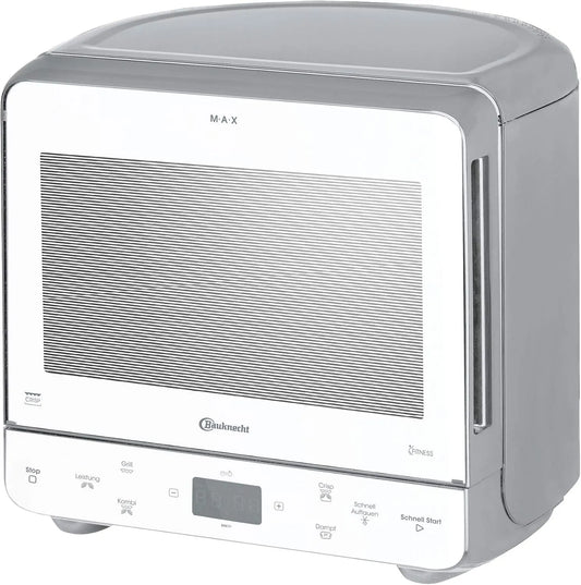 Bauknecht Forno a microonde, 13 L, 700 W, vapore, MW 39 WSL, design super compatto, display tedesco, funzione Crisp, salvaspazio, funzione di cottura