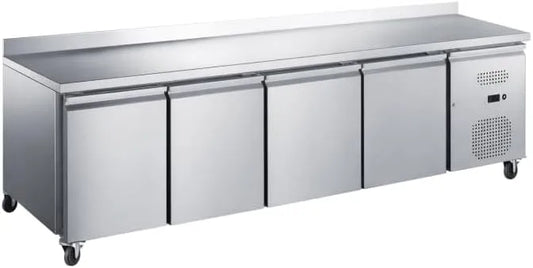 Prodotto 553L, Générique Carrello refrigerato negativo a 4 porte 700 mm con backsplash, Inox, -18, -22°C