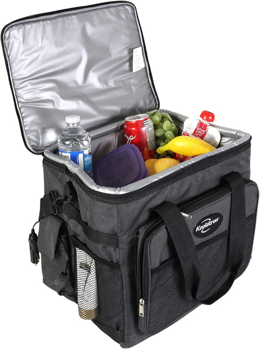 Frigorifero portatile, 25 L, auto, mini frigo portatile, nero, tracolla regolabile, stoccaggio del cavo