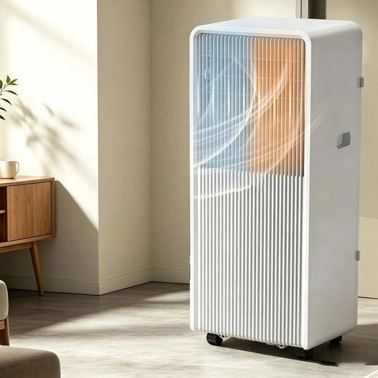 Condizionatore, portatile, ruote di trasporto, Inverter, Filtro Antipolvere e Ruote 360° per Uso Domestico, Pannello Smart, Q2, Riscaldamento