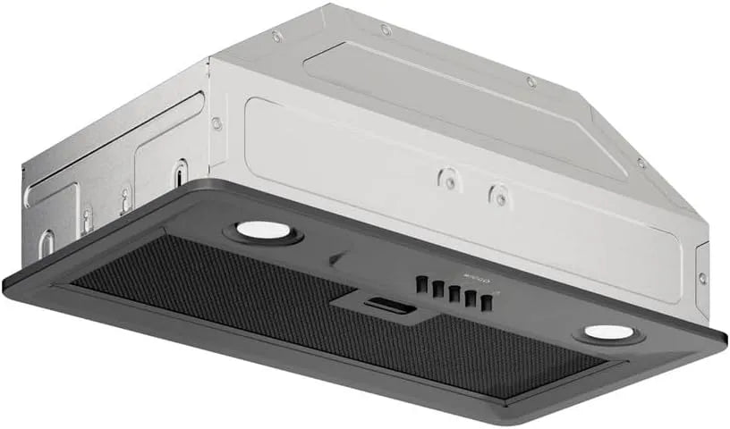 Cappa aspirante, 60cm, cappa da cucina, Wiggo WE-D630B, da incasso, nero
