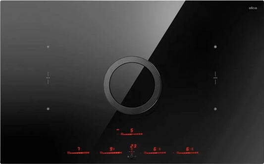 Piano cottura a induzione, piastra a induzione, Elica PRF0196328 BL, 83, nero, Black